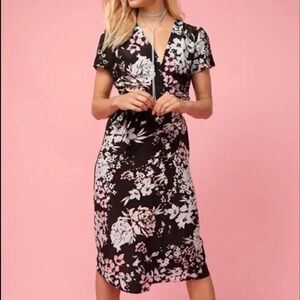 Yumi Kim Wrap Dress Caught In The Midi Silk Dress American Beauty Size Medium